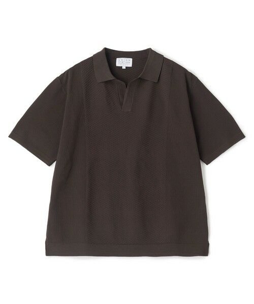 MEN'S BIGI / メンズビギ ポロシャツ | ポリエステルニットポロシャツ（ブラウン）