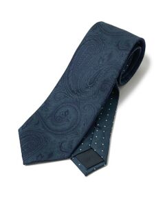 MEN'S BIGI / メンズビギ ネクタイ | シャドーペイズリー×ドット 小剣クレリック