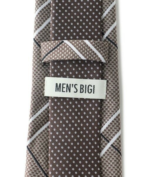 MEN'S BIGI / メンズビギ ネクタイ | ハニカム組織チェック×ドット 小剣クレリックタイ | 詳細2