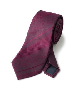 MEN'S BIGI / メンズビギ ネクタイ | 幾何学ストライプ×ピンドット クレリックタイ