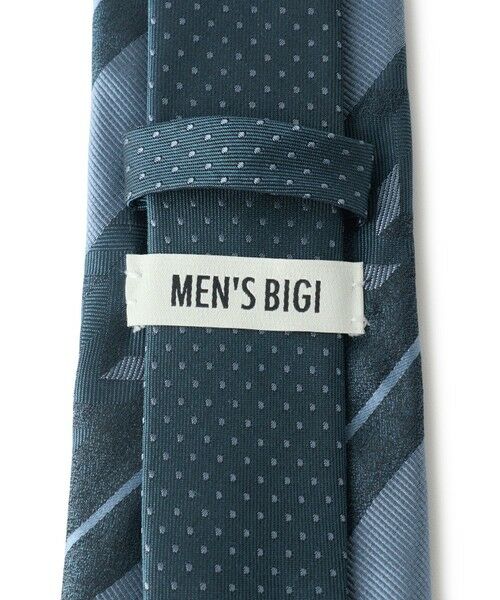 MEN'S BIGI / メンズビギ ネクタイ | 幾何学ストライプ×ピンドット クレリックタイ | 詳細4