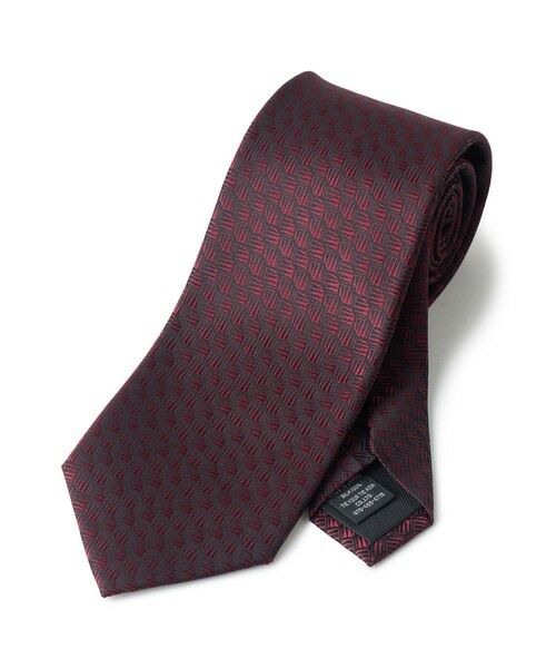 MEN'S BIGI / メンズビギ ネクタイ | 【TIE YOUR TIE /タイユアタイ】ジオメトリック柄ネクタイ（ボルドー）