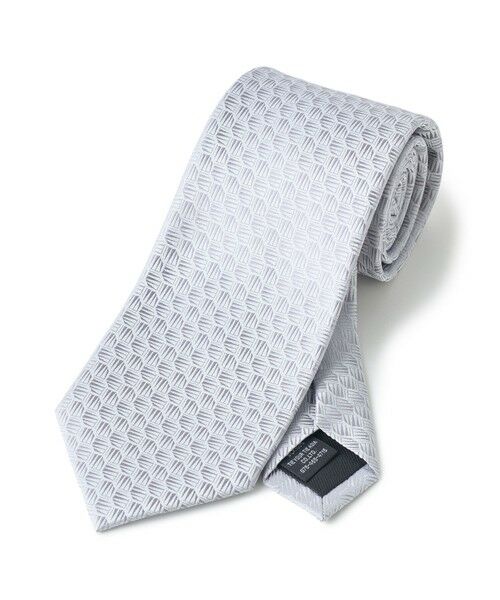 MEN'S BIGI / メンズビギ ネクタイ | 【TIE YOUR TIE /タイユアタイ】ジオメトリック柄ネクタイ（シルバー）