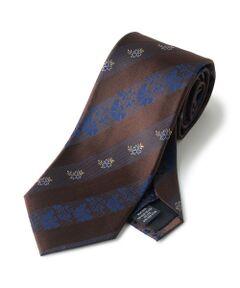 MEN'S BIGI / メンズビギ ネクタイ | 【TIE YOUR TIE /タイユアタイ】フローラル×シャドーストライプ柄ネクタイ