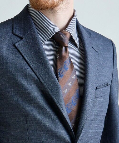 MEN'S BIGI / メンズビギ ネクタイ | 【TIE YOUR TIE /タイユアタイ】フローラル×シャドーストライプ柄ネクタイ | 詳細5