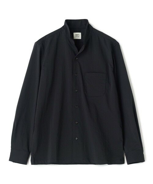 MEN'S BIGI / メンズビギ シャツ・ブラウス | SMARTTECH ナイロンストレッチ スタンドカラーシャツ＜接触冷感/ストレッチ/防シワ性/ウォッシャブル＞（ブラック）