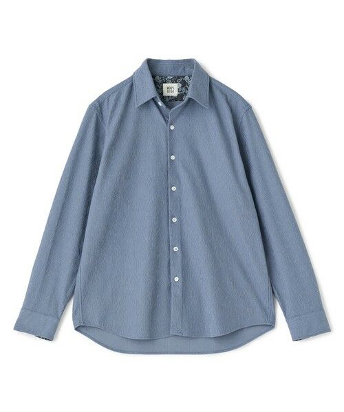 MEN'S BIGI / メンズビギ シャツ・ブラウス | トリコットジャージ ジャガードシャツ（ブルー）