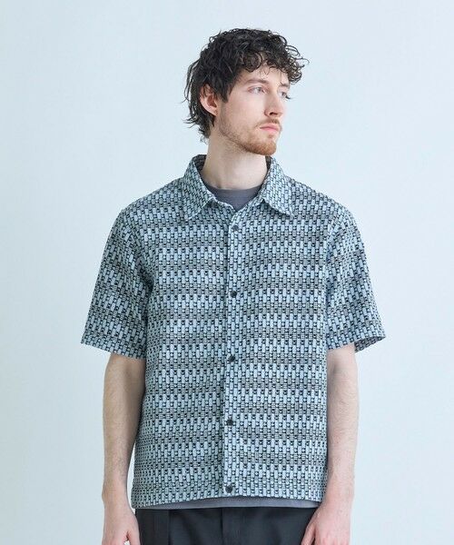 MEN'S BIGI / メンズビギ Tシャツ | シアージオメトリック半袖シャツ | 詳細1