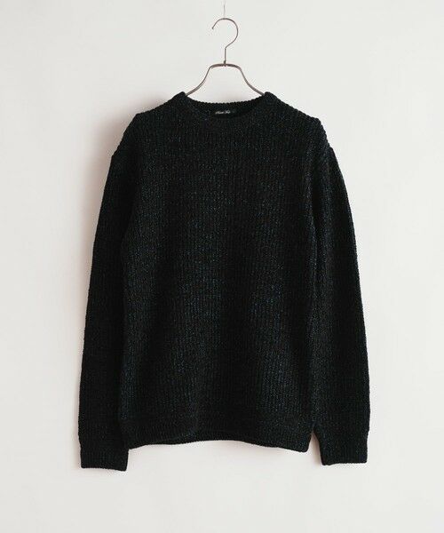 MEN'S BIGI / メンズビギ ニット・セーター | モール×AC/Cニット畦編み（ブラック）