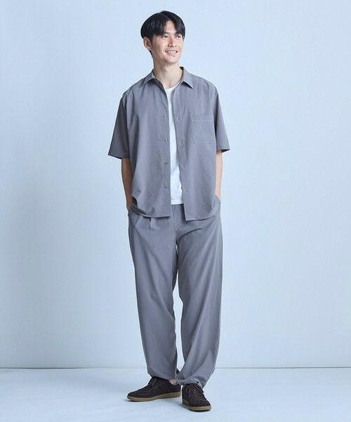 MEN'S BIGI / メンズビギ シャツ・ブラウス | ドットメッシュレギュラーカラーシャツ〈ストレッチ・マシンウォッシャブル・軽量・接触冷感・通気性〉 | 詳細4