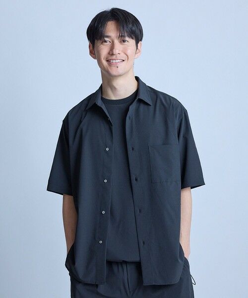 MEN'S BIGI / メンズビギ シャツ・ブラウス | ドットメッシュレギュラーカラーシャツ〈ストレッチ・マシンウォッシャブル・軽量・接触冷感・通気性〉 | 詳細15