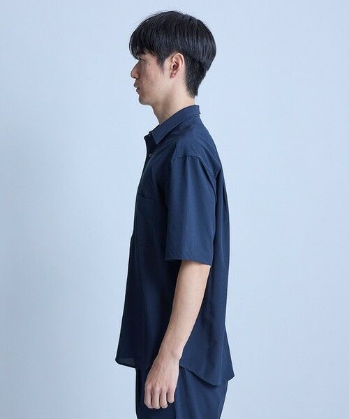MEN'S BIGI / メンズビギ シャツ・ブラウス | ドットメッシュレギュラーカラーシャツ〈ストレッチ・マシンウォッシャブル・軽量・接触冷感・通気性〉 | 詳細30