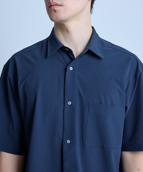MEN'S BIGI / メンズビギ シャツ・ブラウス | ドットメッシュレギュラーカラーシャツ〈ストレッチ・マシンウォッシャブル・軽量・接触冷感・通気性〉 | 詳細25