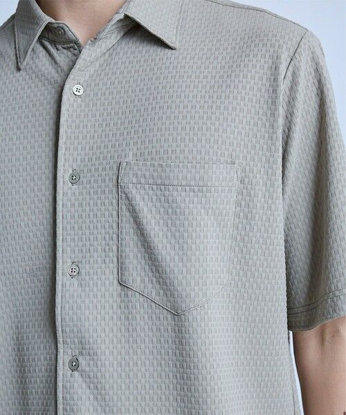 MEN'S BIGI / メンズビギ シャツ・ブラウス | ストレッチナイロンリンクスハーフスリーブシャツ＜ストレッチ・マシンウォッシャブル・接触冷感＞ | 詳細3
