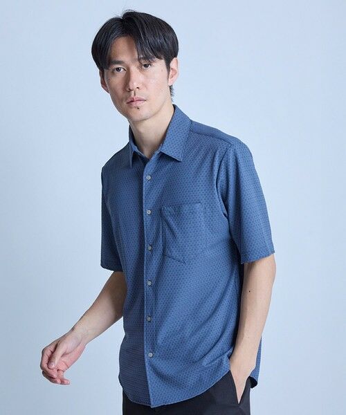 MEN'S BIGI / メンズビギ シャツ・ブラウス | ストレッチナイロンリンクスハーフスリーブシャツ＜ストレッチ・マシンウォッシャブル・接触冷感＞ | 詳細5
