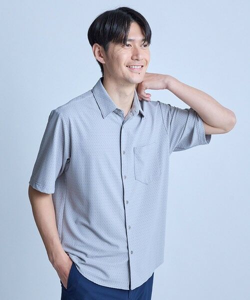 MEN'S BIGI / メンズビギ シャツ・ブラウス | ストレッチナイロンリンクスハーフスリーブシャツ＜ストレッチ・マシンウォッシャブル・接触冷感＞ | 詳細11