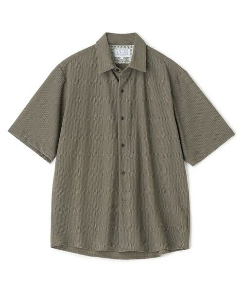 MEN'S BIGI / メンズビギ シャツ・ブラウス | ハニカムジャージー半袖シャツ（カーキ）