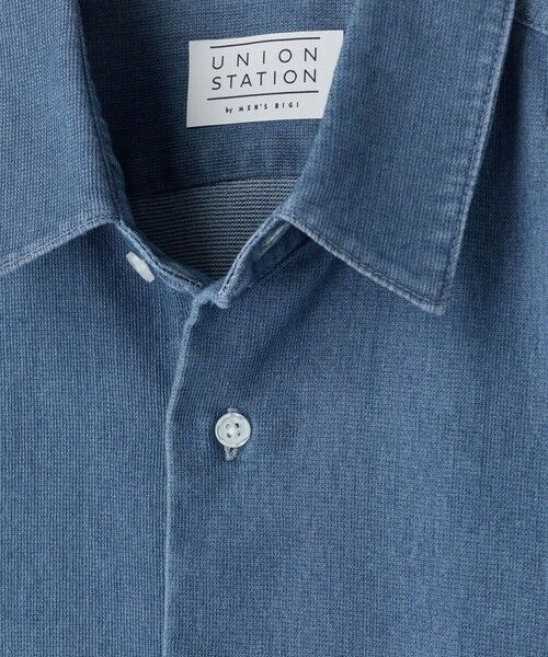 MEN'S BIGI / メンズビギ シャツ・ブラウス | メッシュデニムハーフスリーブシャツ＜ストレッチ・ハンドウォッシャブル・通気性＞ | 詳細2