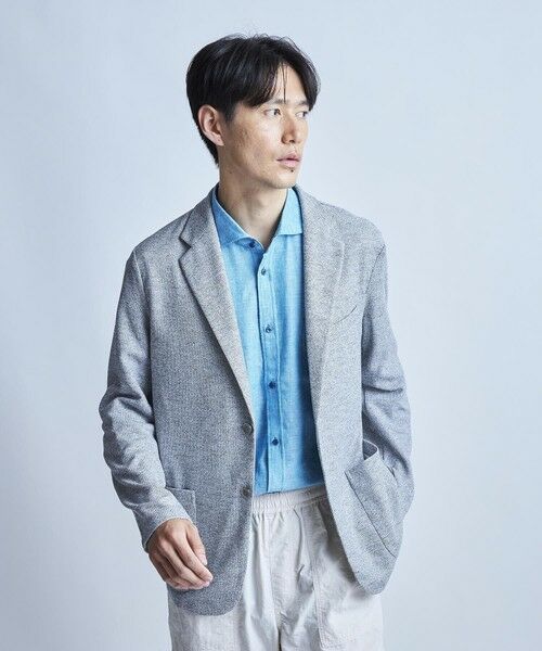 MEN'S BIGI / メンズビギ テーラードジャケット | 〈洗える〉ハニカムMIXテーラードジャケット | 詳細1