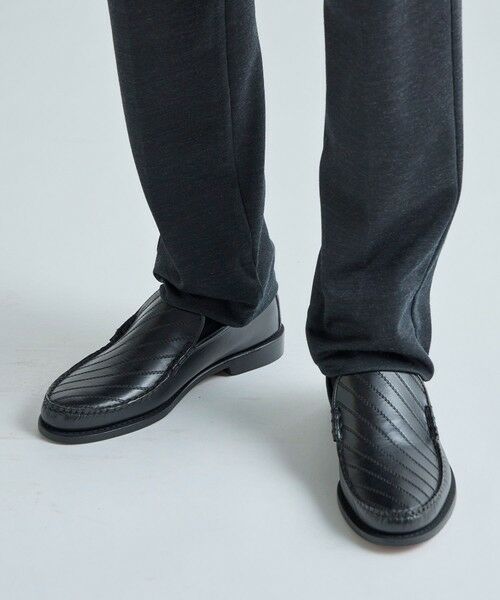 MEN'S BIGI / メンズビギ ビジネス・ドレスシューズ | 《G.H BASSコラボ》トラムステッチレザーローファー（ブラック）