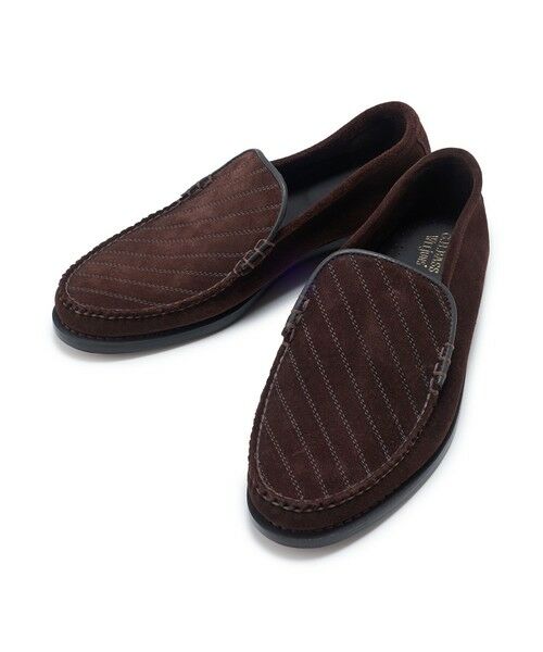MEN'S BIGI / メンズビギ ビジネス・ドレスシューズ | 《G.H BASSコラボ》トラムステッチレザーローファー（ブラウン）