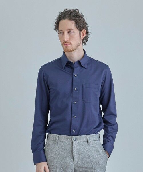 MEN'S BIGI / メンズビギ シャツ・ブラウス | J-CAMICIE ハイゲージジャージドレスシャツ（Albini×RENU）＜ストレッチ＞ | 詳細7