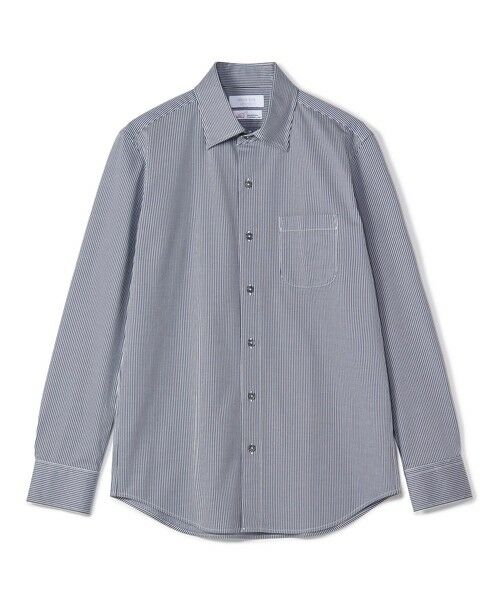 MEN'S BIGI / メンズビギ シャツ・ブラウス | J-CAMICIE ハイゲージジャージドレスシャツ（Albini×RENU）＜ストレッチ＞（ネイビー）