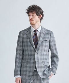 MEN'S BIGI / メンズビギ テーラードジャケット | 梳毛メランジチェック セットアップジャケット