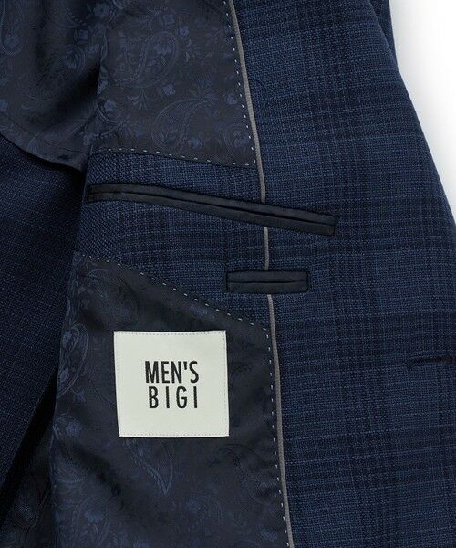 MEN'S BIGI / メンズビギ テーラードジャケット | 梳毛メランジチェック セットアップジャケット | 詳細15
