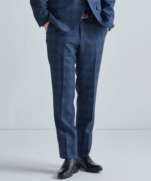 MEN'S BIGI / メンズビギ その他パンツ | 梳毛メランジチェック セットアップパンツ(ネイビー)