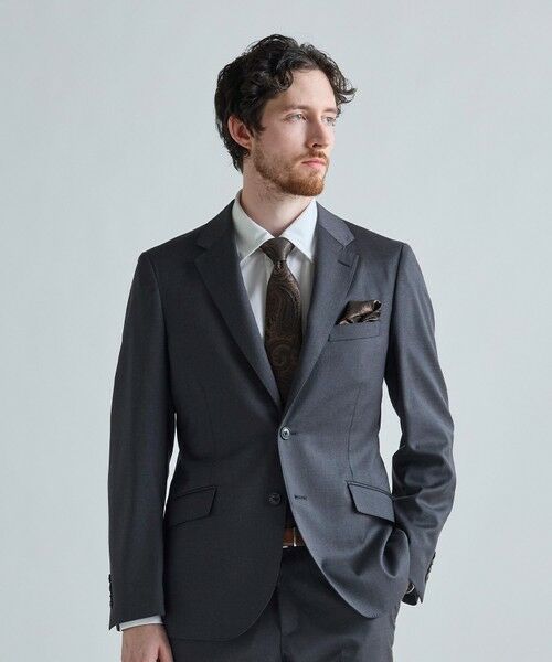MEN'S BIGI / メンズビギ セットアップ | 【Loro Piana/ロロ・ピアーナ】ウールギャバジン 無地スーツ | 詳細1