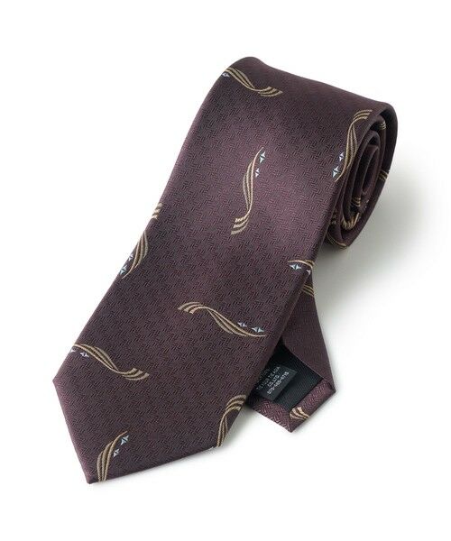 MEN'S BIGI / メンズビギ ネクタイ | TIE YOUR TIE ヴィンテージモチーフネクタイ（ブラウン）