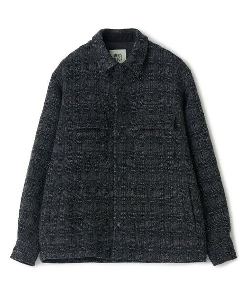 MEN'S BIGI / メンズビギ ブルゾン | 総裏ツイード CPOシャツアウター（チャコールグレー）