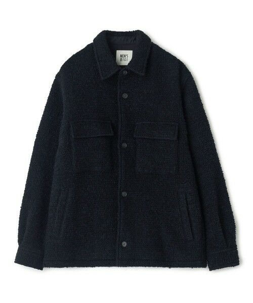 MEN'S BIGI / メンズビギ ブルゾン | 総裏ツイード CPOシャツアウター（ブラック）