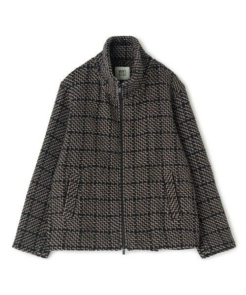 MEN'S BIGI / メンズビギ ブルゾン | 《John Braniganコラボ》スタンドカラーニットブルゾン（ブラウン）