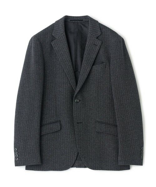MEN'S BIGI / メンズビギ テーラードジャケット | ウール混ツイルジャージジャケット（グレー系）