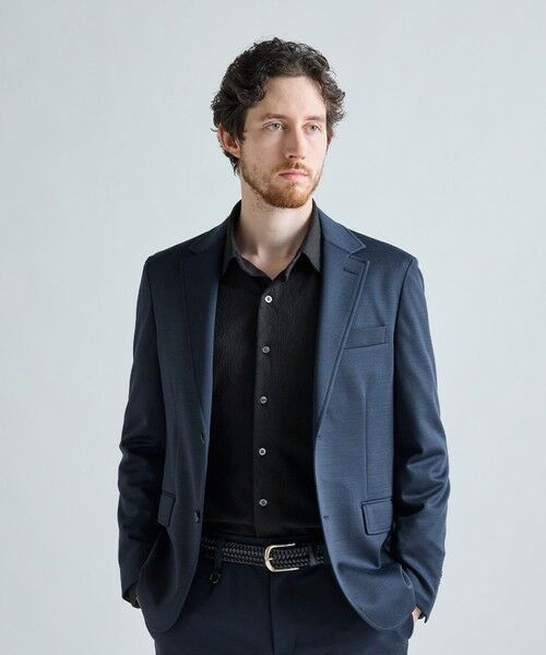 MEN'S BIGI / メンズビギ テーラードジャケット | 《別注》COLE HAAN ウールブレンドシャイニーポンチセットアップジャケット | 詳細13