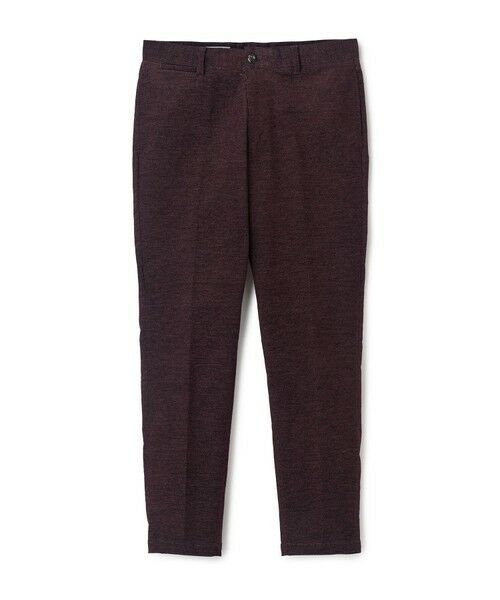 MEN'S BIGI / メンズビギ スラックス・ドレスパンツ | 杢コーデュロイクリースラインパンツ［ストレッチ］（ワイン）