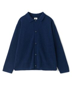 MEN'S BIGI / メンズビギ ニット・セーター | モールジャカードシアー衿付きニットカーディガン
