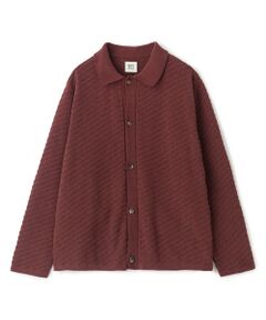 MEN'S BIGI / メンズビギ ニット・セーター | モールジャカードシアー衿付きニットカーディガン