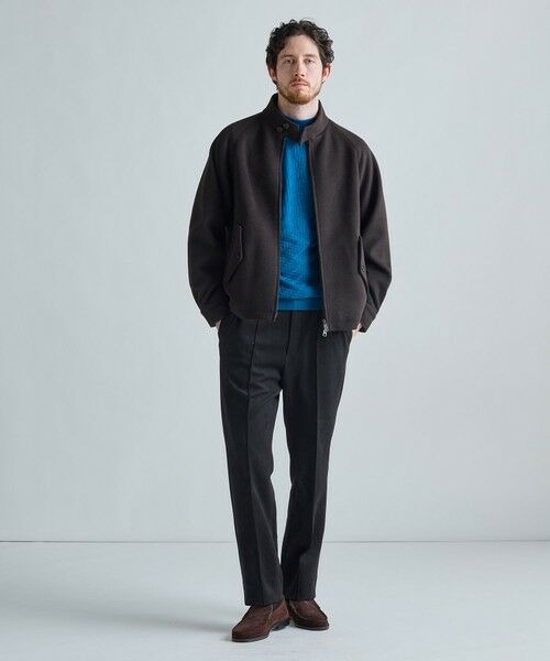 MEN'S BIGI / メンズビギ ニット・セーター | 12Gメリノウール 幾何学柄モックネックニット | 詳細7