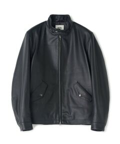 MEN'S BIGI / メンズビギ レザーブルゾン・ジャケット | ミリタリーディテール シープレザーブルゾン
