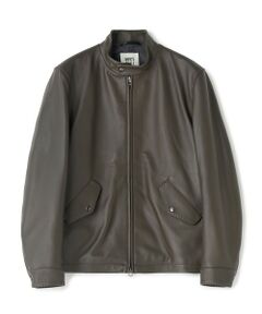 MEN'S BIGI / メンズビギ レザーブルゾン・ジャケット | ミリタリーディテール シープレザーブルゾン