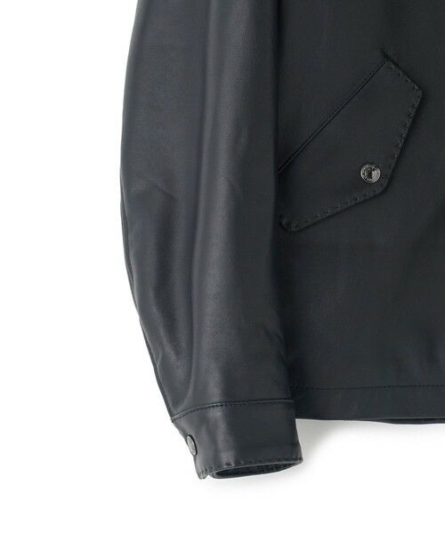 MEN'S BIGI / メンズビギ レザーブルゾン・ジャケット | ミリタリーディテール シープレザーブルゾン | 詳細10