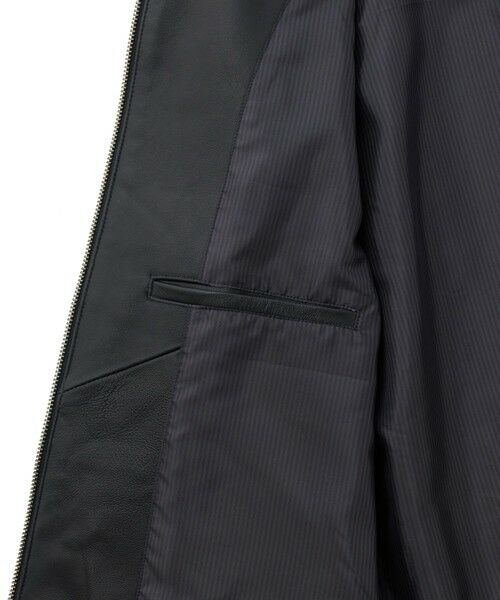 MEN'S BIGI / メンズビギ レザーブルゾン・ジャケット | ミリタリーディテール シープレザーブルゾン | 詳細13
