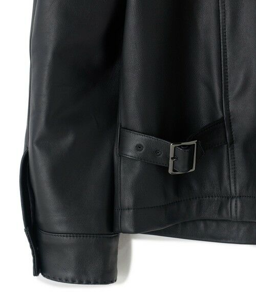 MEN'S BIGI / メンズビギ レザーブルゾン・ジャケット | ミリタリーディテール シープレザーブルゾン | 詳細16