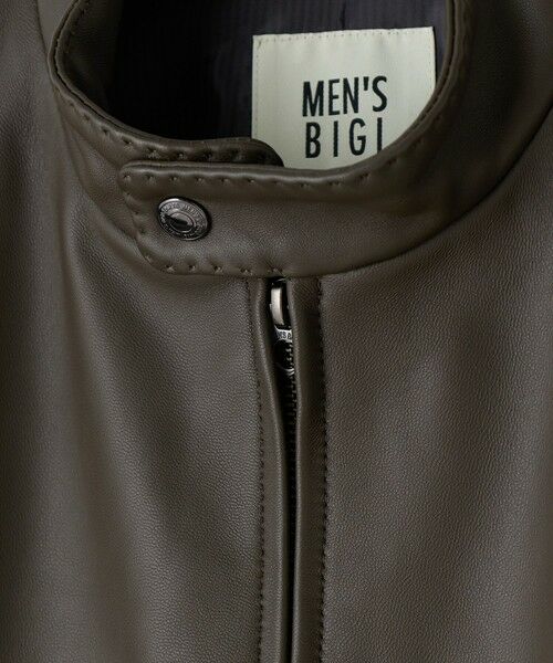 MEN'S BIGI / メンズビギ レザーブルゾン・ジャケット | ミリタリーディテール シープレザーブルゾン | 詳細22