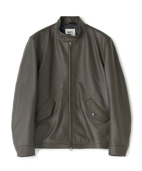 MEN'S BIGI / メンズビギ レザーブルゾン・ジャケット | ミリタリーディテール シープレザーブルゾン（カーキ）