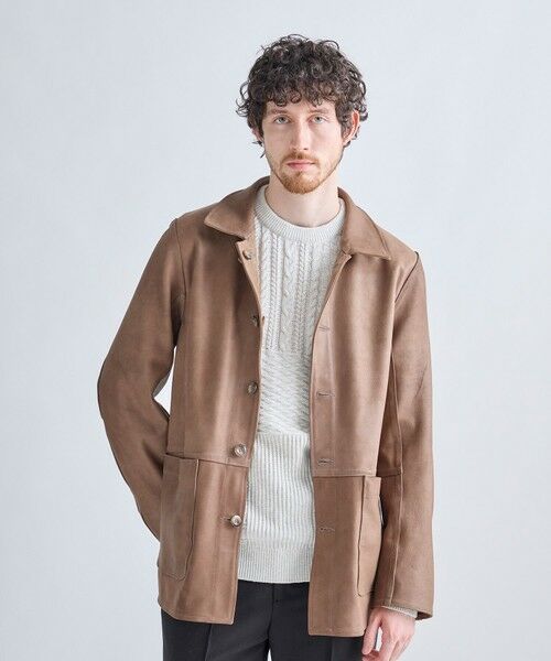MEN'S BIGI / メンズビギ その他アウター | ゴートスエード リバーシブル カバーオールブルゾン | 詳細8