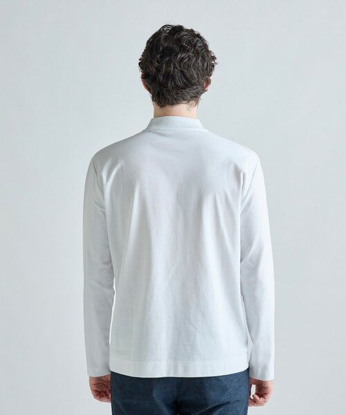 MEN'S BIGI / メンズビギ Tシャツ | アクティブテーラー シルケットスムース UネックロングTシャツ［シルケット加工/抗菌防臭/帯電防止］ | 詳細3